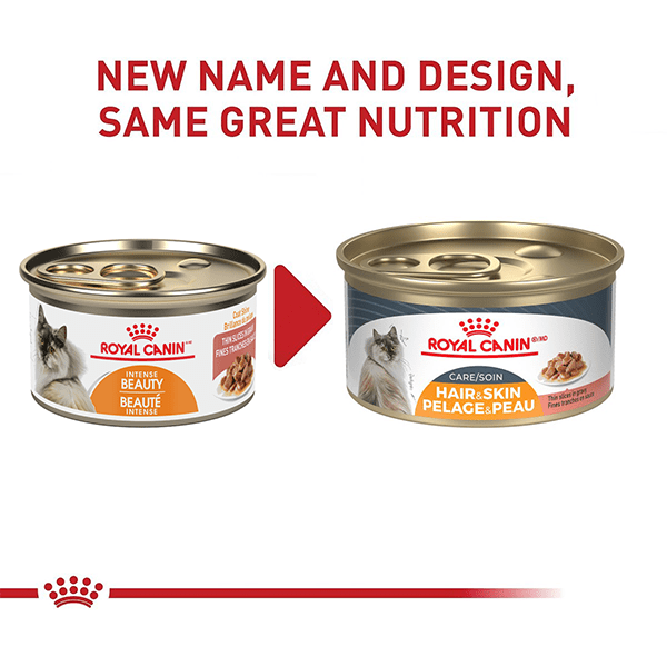 Royal Canin 85g Canned Cat Food: Hair & Skin Care Thin Slices in Gravy