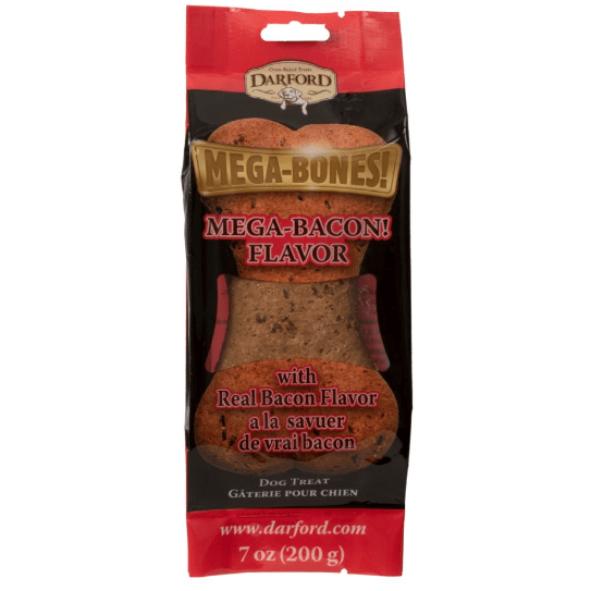 Darford Mega Bacon Flavored Dog Treats - Mega Bones, Including Mega Junior Size