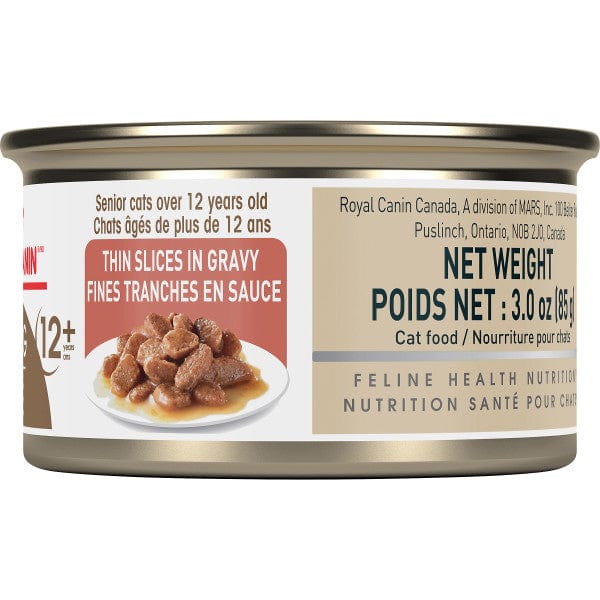 Royal Canin Premium Canned Cat Food for Aging Cats (12+ Years) - 85g Thin Slices in Gravy