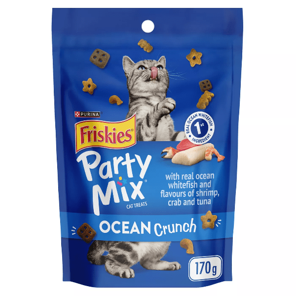 Friskies Ocean Crunch Party Mix Delightful Cat Treats
