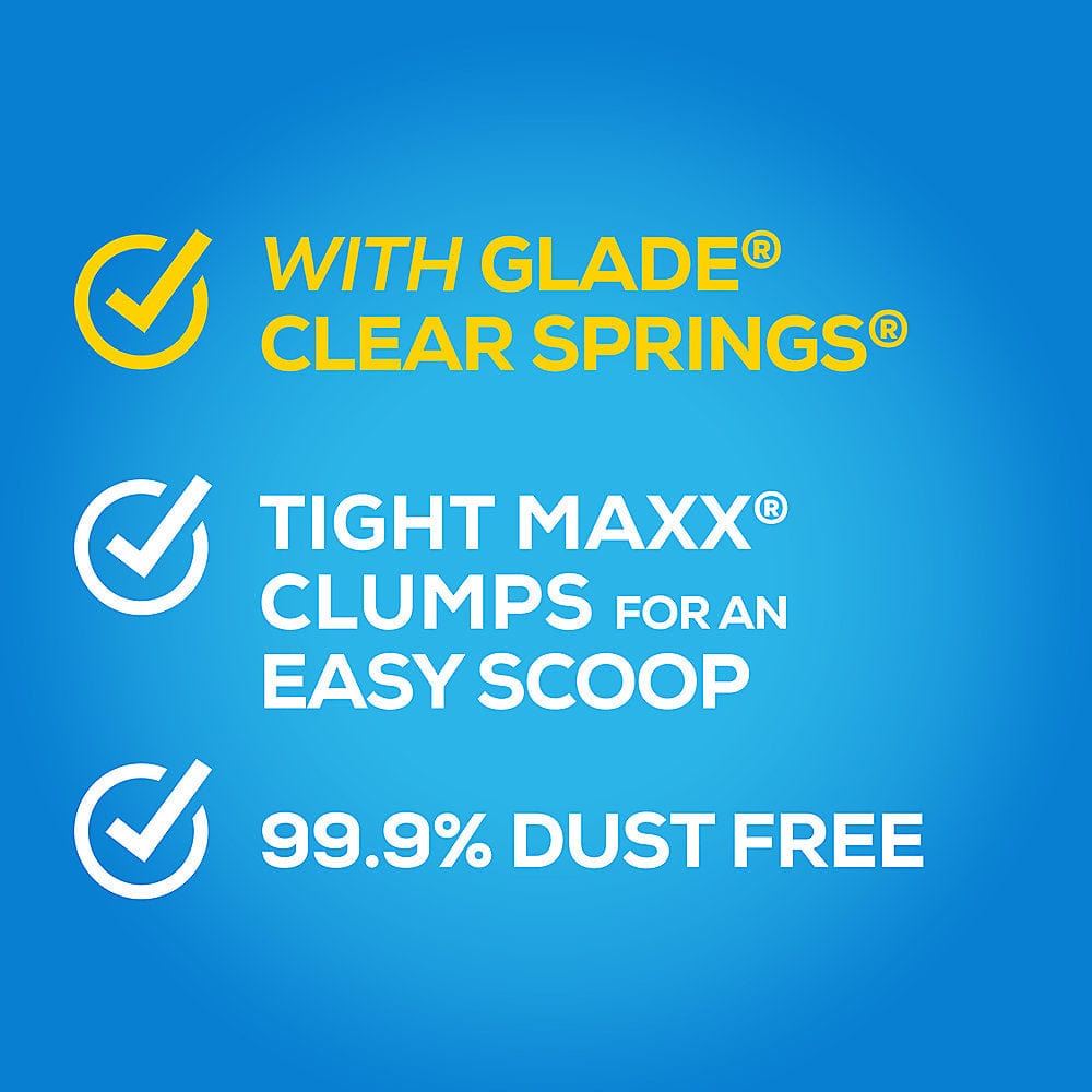 Tidy Cats Lightweight Clumping Cat Litter with Glade Clear Springs Scent for Odor Control