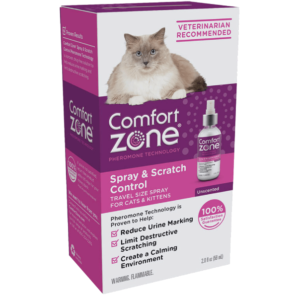 Comfort Zone Cat Calming Spray for Scratching & Urine Marking Control