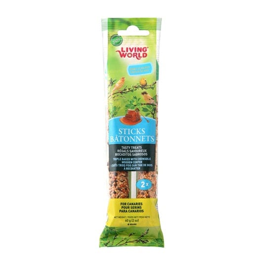 Living World Canary Treat Sticks with Irresistible Honey Flavor