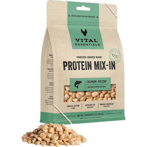 Vital Essentials Freeze-Dried Salmon Recipe Dog Food Topper for Added Raw Protein