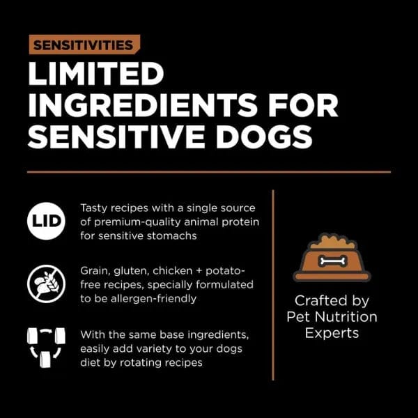 Go! Solutions Grain-Free Venison Dry Dog Food, 22lb for Sensitive Diets