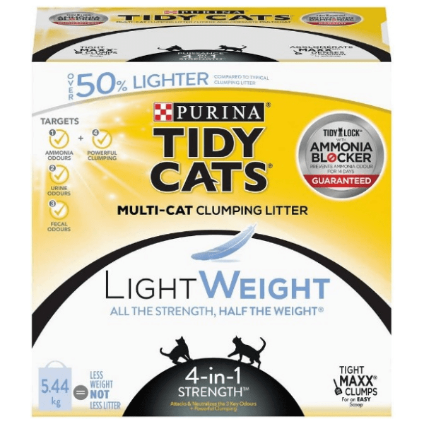 Tidy Cats Lightweight 4-in-1 Multi-Cat Clumping Litter with Ammonia Blocking
