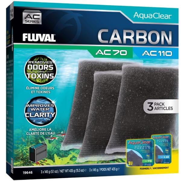 Fluval Activated Carbon Power Filter Insert for AC Series in Fresh and Saltwater Aquariums