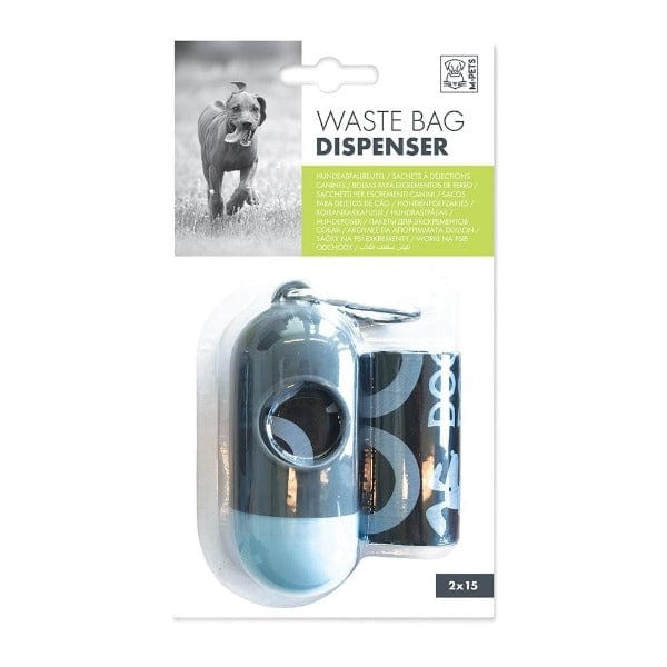 M-PETS Lightweight and Portable Dog Waste Bag Dispenser with 30 Bags
