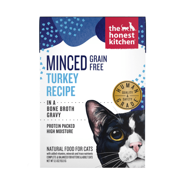 The Honest Kitchen Grain - Free Minced Turkey Wet Cat Food, Case of 12 (Special Order)