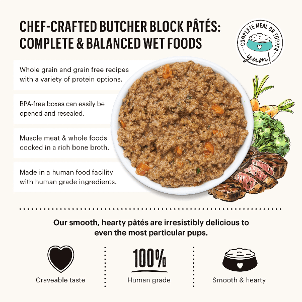 The Honest Kitchen Cage - Free Turkey & Autumn Veggies Butcher Block Smooth Pate Wet Dog Food