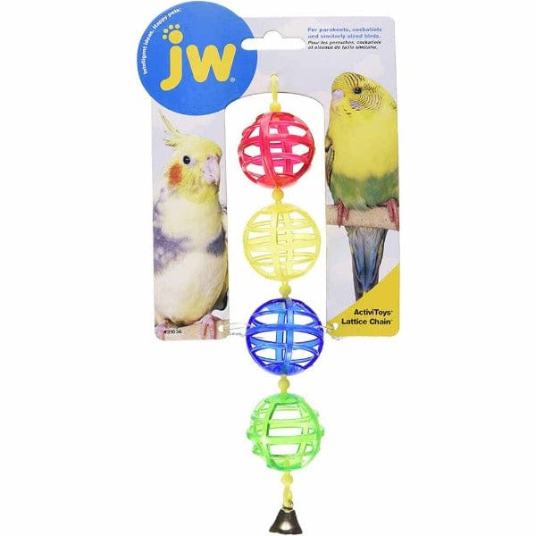 JW Colorful Translucent Lattice Chain Bird Toy for Small Parrots