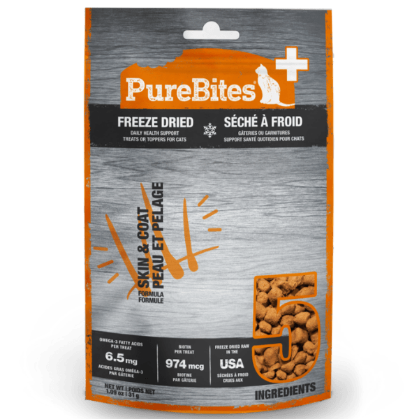 PureBites High - Quality Freeze - Dried Skin & Coat Cat Treats, 31g