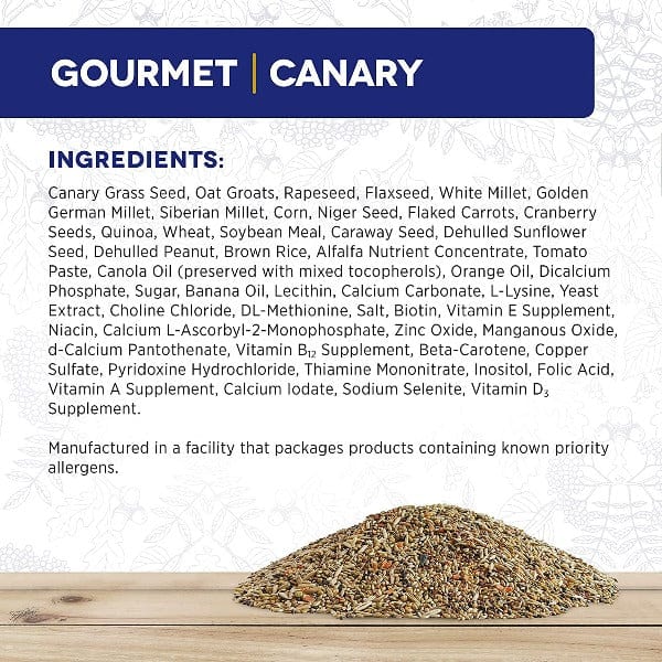 HARI Gourmet High - Quality Premium Seed, Vegetable, and Nut Mix Ideal for Canary Birds