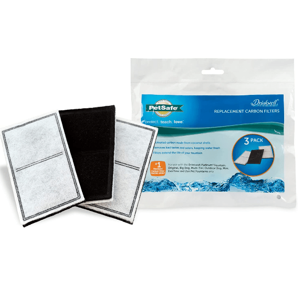 3-Pack Drinkwell Charcoal Replacement Filters for Fresh Pet Water