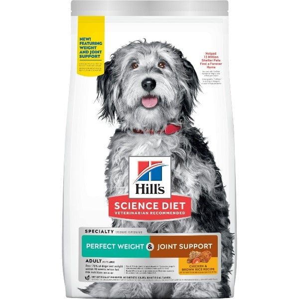 Hill's Science Diet Adult Dry Dog Food - Chicken Recipe for Perfect Weight and Joint Support