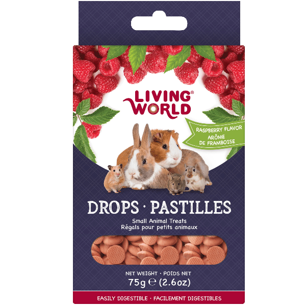 Living World Small Animal Treats with Raspberry Flavour Drops - A Delightful Snack for Your Furry Friends