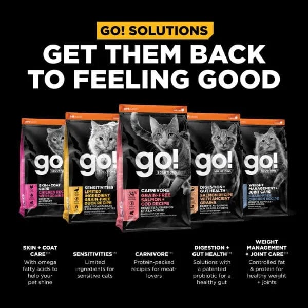 Go! Solutions Grain-Free Dry Cat Food: Salmon & Cod Recipe