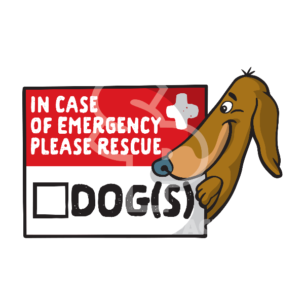 Emergency Dog Rescue Sticker Pack - High - Quality Large and Small Stickers for Multiple Surfaces