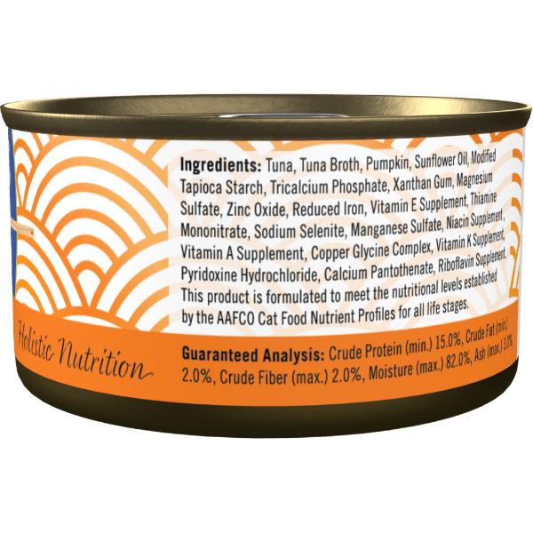 Delicious Canned Cat Food: Scrumptious Tuna Dinner with Pumpkin