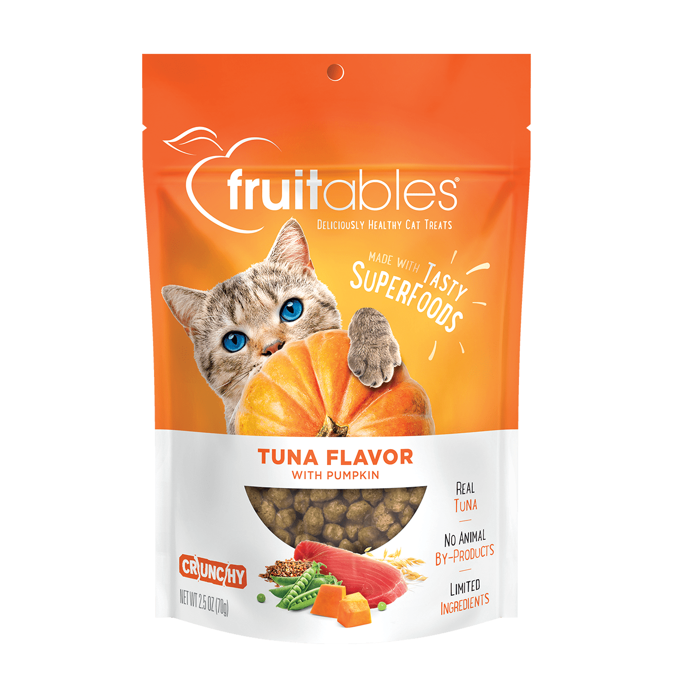 Fruitables Healthy Low - Calorie Cat Treats with Tuna and Pumpkin Flavor