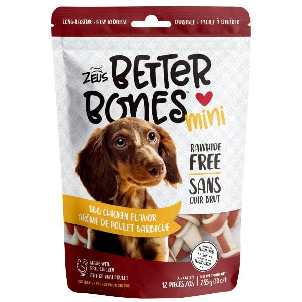 Zeus Premium BBQ Chicken Flavored Chew Bones for Dogs - Healthy & Digestible