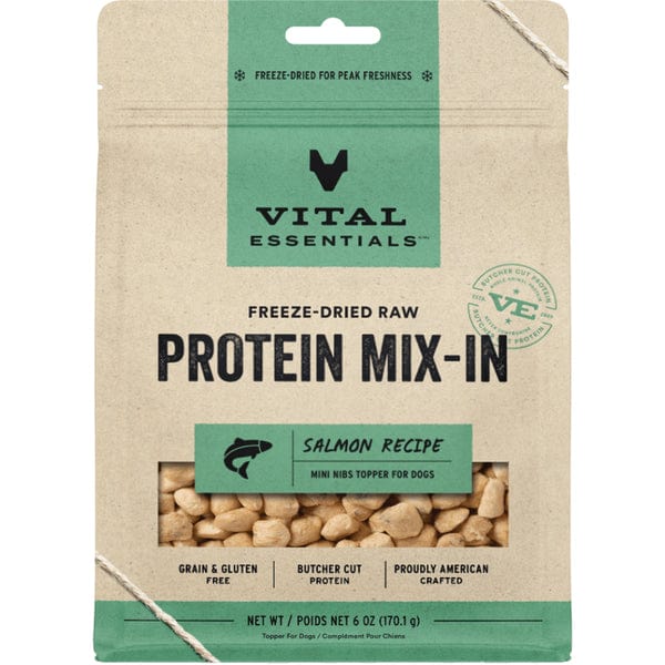 Vital Essentials Freeze-Dried Salmon Recipe Dog Food Topper for Added Raw Protein