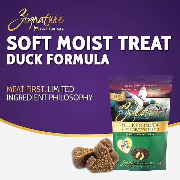 Zignature Premium Soft and Moist Duck - Flavored Formula Dog Treats for Canine Companions
