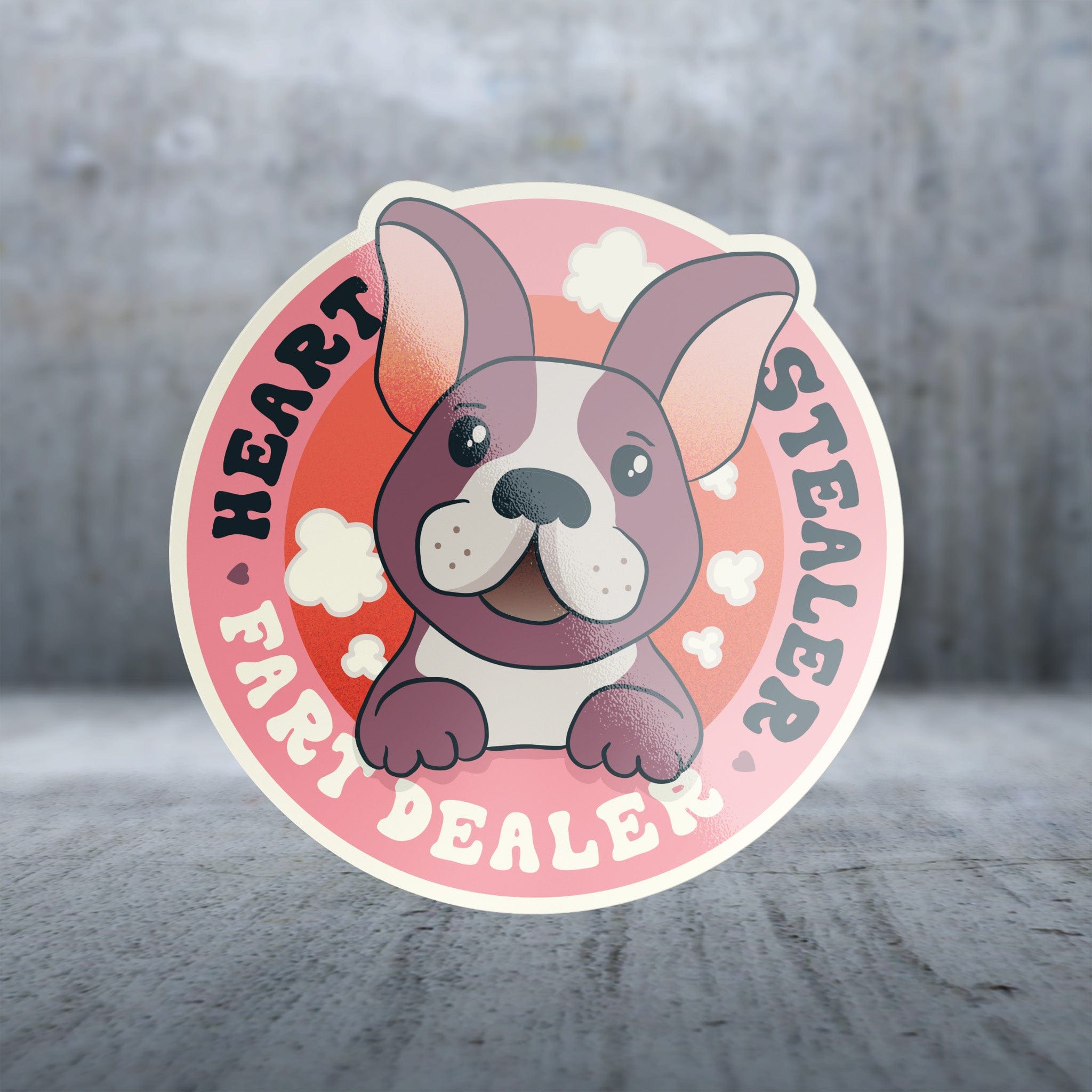 Pet Sticker Pack with Dog Sayings - 'Fart Dealer' Design, Including Small Stickers