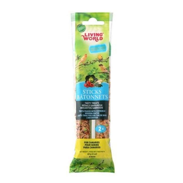 Living World Canary Treat Sticks with Vegetable Flavor - Healthy and Crunchy Bird Snacks