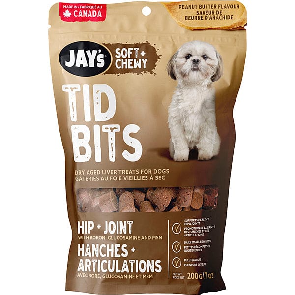 Jay's Premium Soft and Chewy Peanut Butter Flavored Dog Treats for Hip & Joint Health