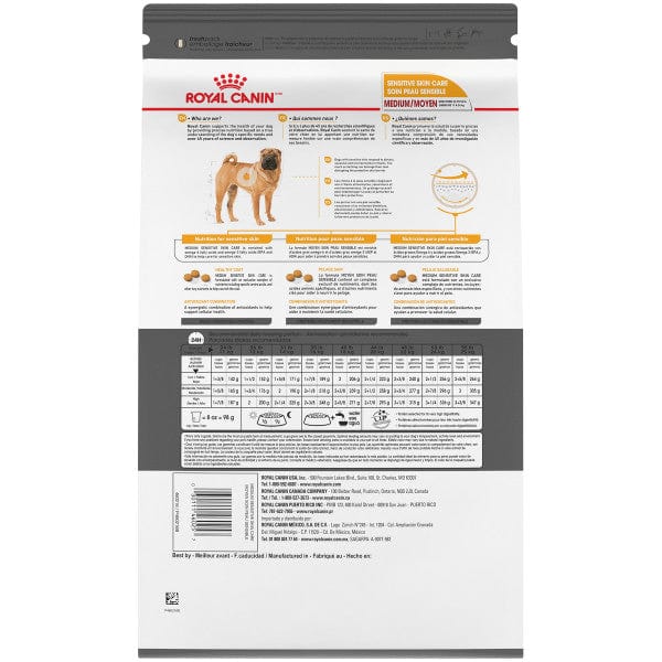 Royal Canin High - Quality Dry Dog Food for Medium - Sized Adult Dogs with Sensitive Skin, 30lb Package