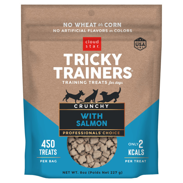 Cloud Star Salmon Flavored Crunchy Tricky Trainers Dog Treats