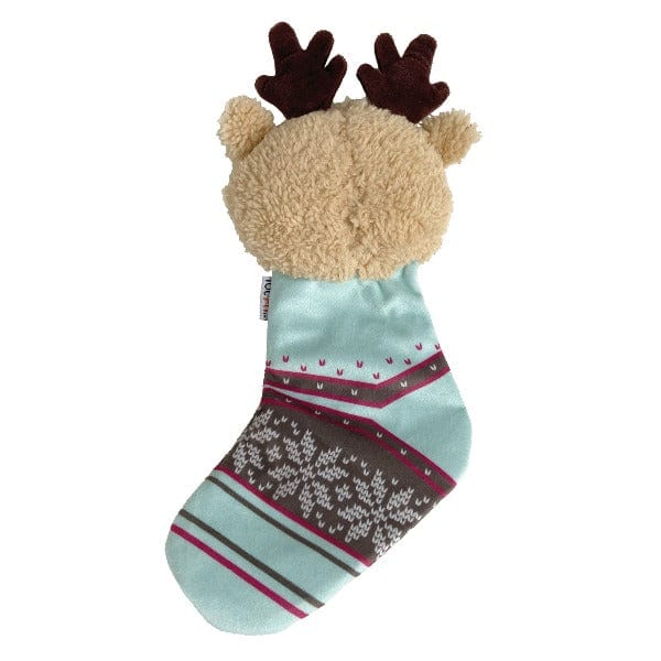 FouFit Reindeer-themed Holiday Cuddle and Crinkle Dog Stocking Toys