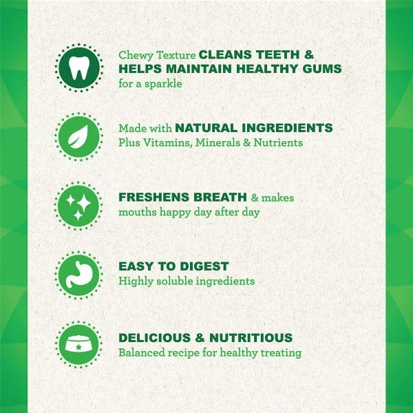 Greenies All - Natural Original - Flavored Regular - Sized Dog Dental Chew Treats for Oral Health