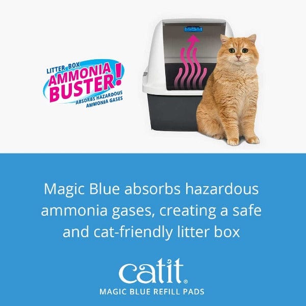 Catit Magic Blue Refill Filter Pads for Safe and Odor-Free Cat Litter Boxes