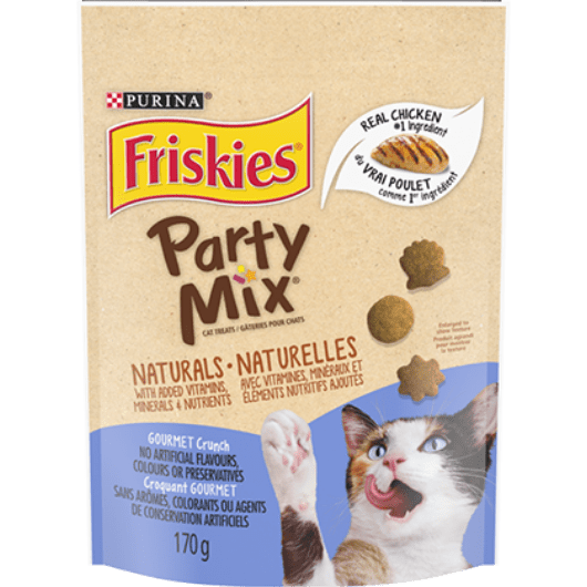 Friskies Naturals Gourmet Party Mix Cat Treats with Real Meat