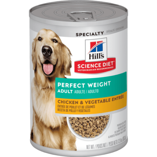 Hill's Science Diet Adult Canned Dog Food - Perfect Weight Formula with Chicken & Vegetables, 12.8oz