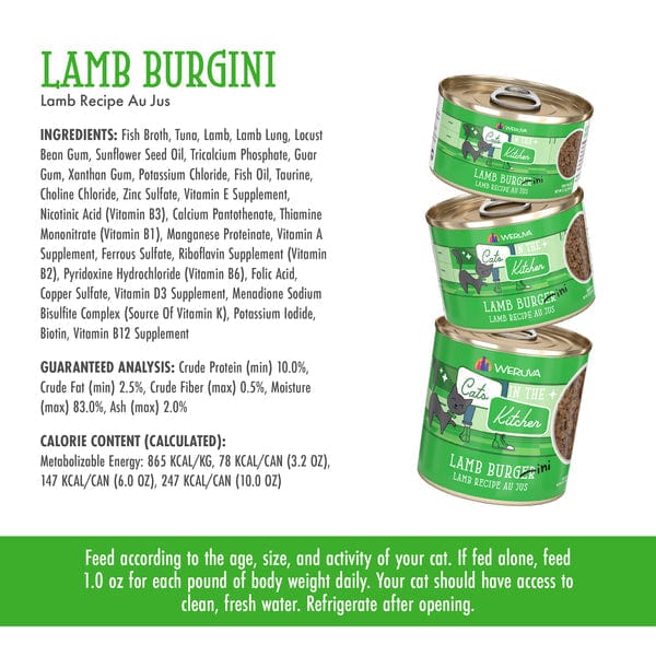 Canned Cat Food - Cats in the Kitchen Lamb Burger-ini with Added Fish Oil