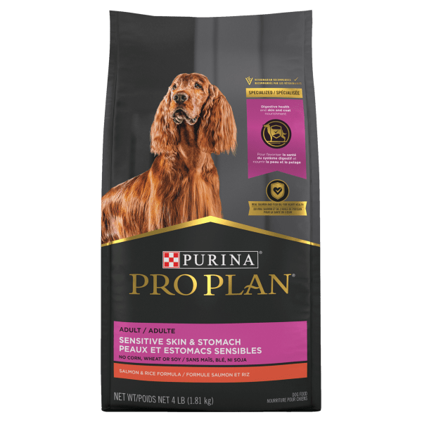Purina Pro Plan Adult Dry Dog Food with Salmon & Rice for Sensitive Skin and Stomach