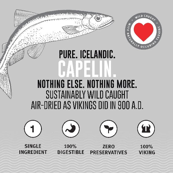 Icelandic Capelin Whole Fish Special Order Cat Treats for Feline Delight
