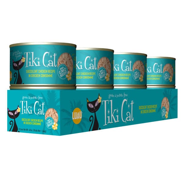 Tiki Cat Luau Gourmet Canned Cat Food with Succulent Chicken Recipe