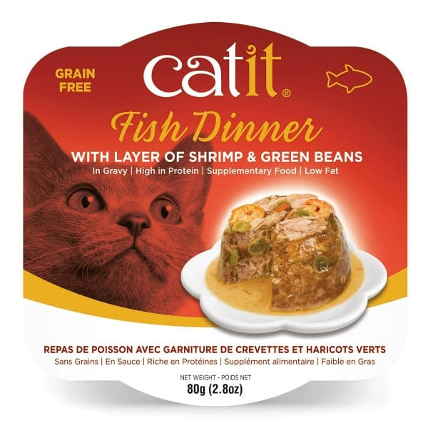 Catit Premium Dual - Layered Wet Cat Food: Fish Dinner with Shrimp and Green Beans