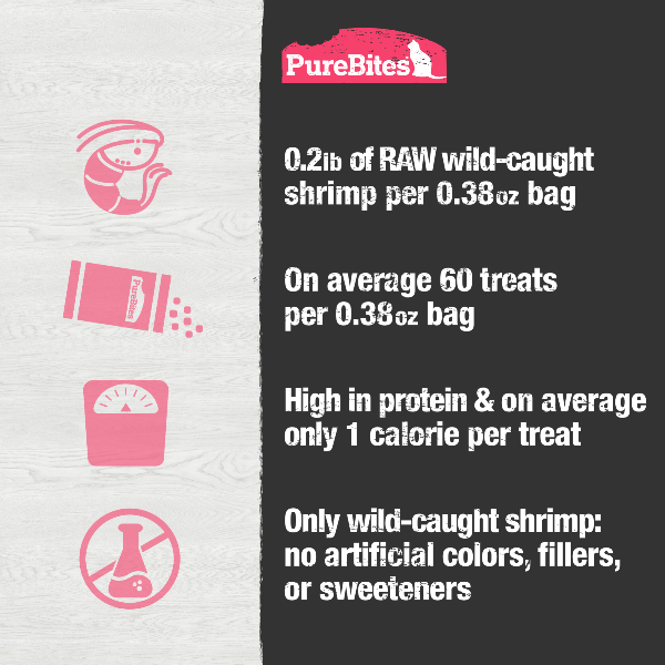 PureBites 23g Freeze-Dried Wild-Caught Shrimp Treats for Cats