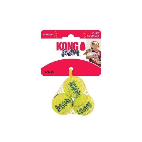 KONG SqueakAir Balls - Premium Dog Fetch Toy Combining Tennis Ball and Squeaker
