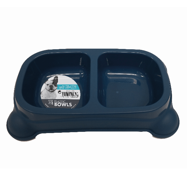 M-PETS High - Quality Plastic Double - Function Pet Feeding and Watering Bowl