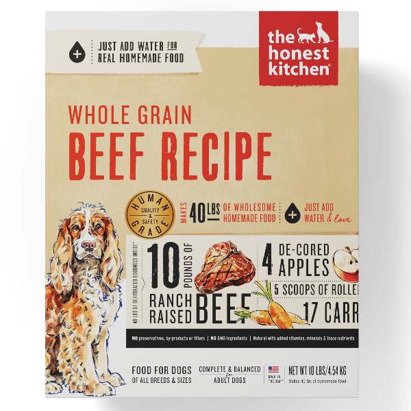 The Honest Kitchen High - Quality Whole Grain Dehydrated Beef Recipe Dog Food