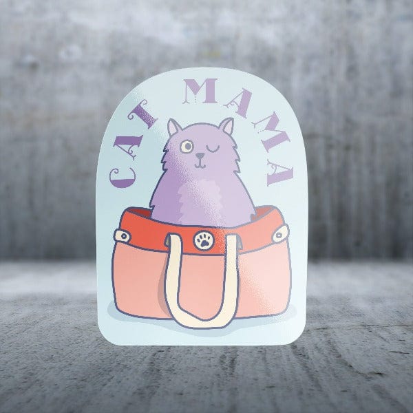 Matte Finish Cat Mama Sticker Pack with Small and Large Stickers