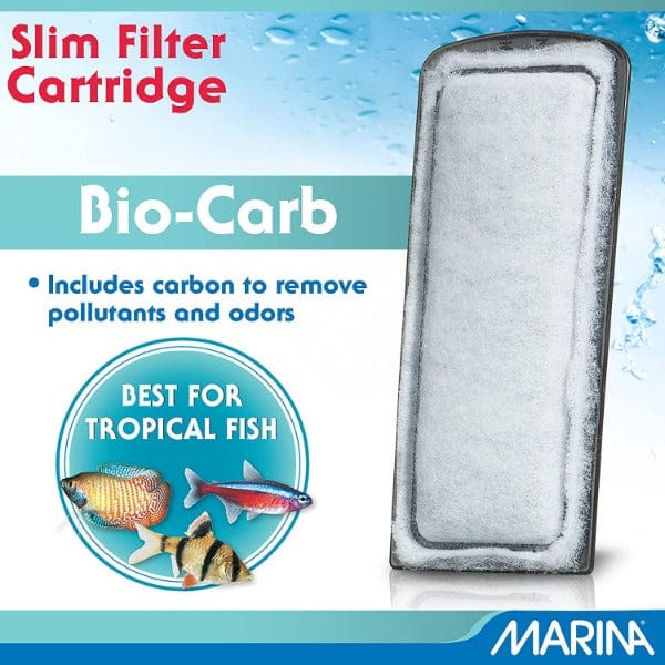 Marina Biological Carbon Slim Filter Cartridge for a Healthy Aquarium