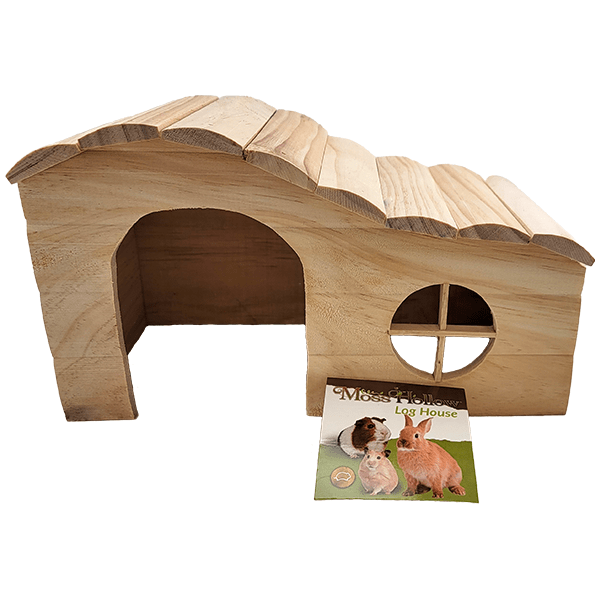 Ergonomic Untreated Spruce Moss Hollow Log House for Small Pets