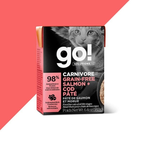 Go! Solutions Grain-Free Salmon & Cod Pate Wet Cat Food - Premium for Healthy Cats